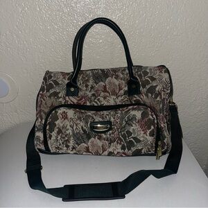 Vintage Floral Departure carry on